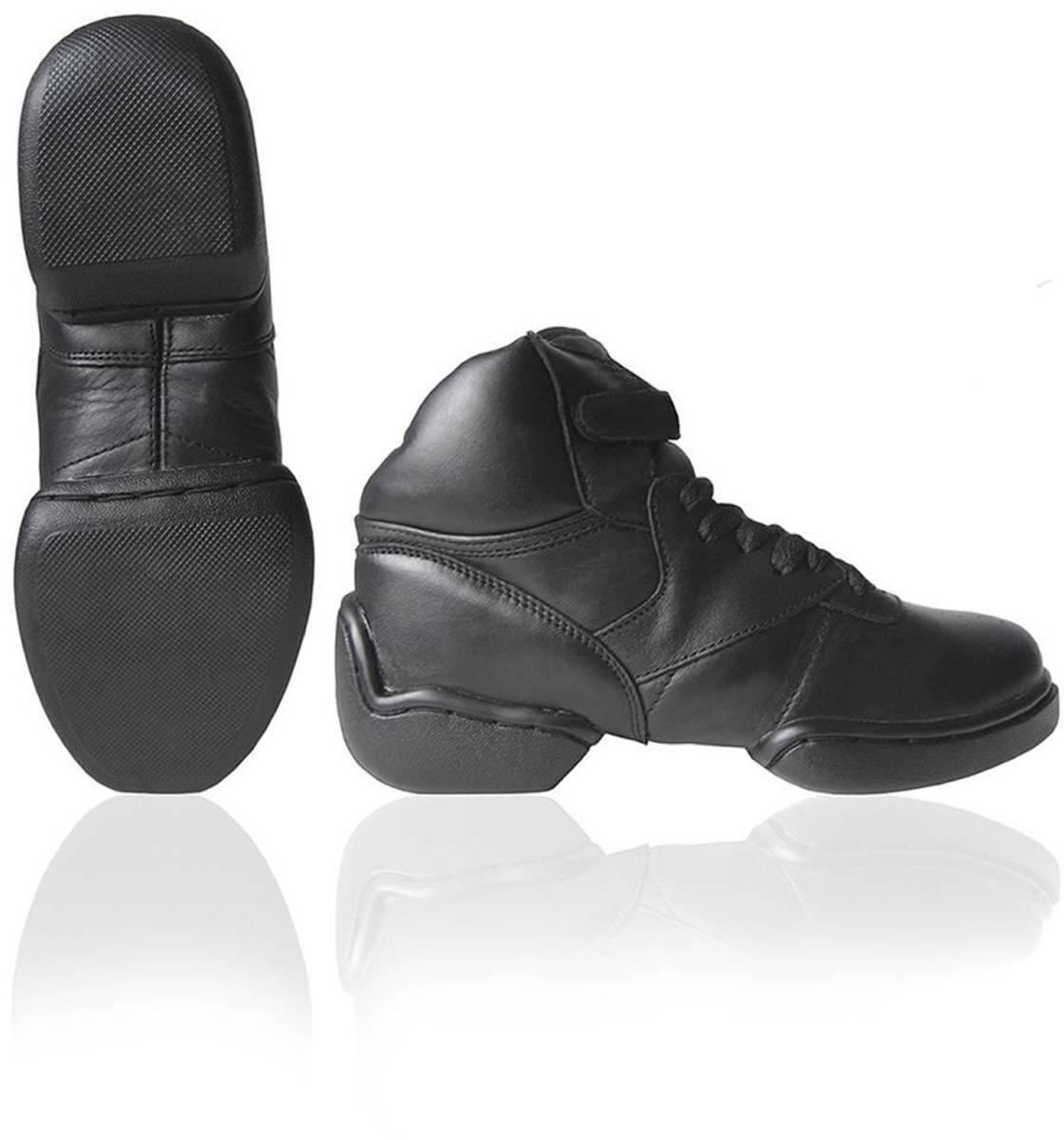 Dance sneaker, leather, split sole, high top