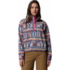 helvetia printed cropped half snap vest