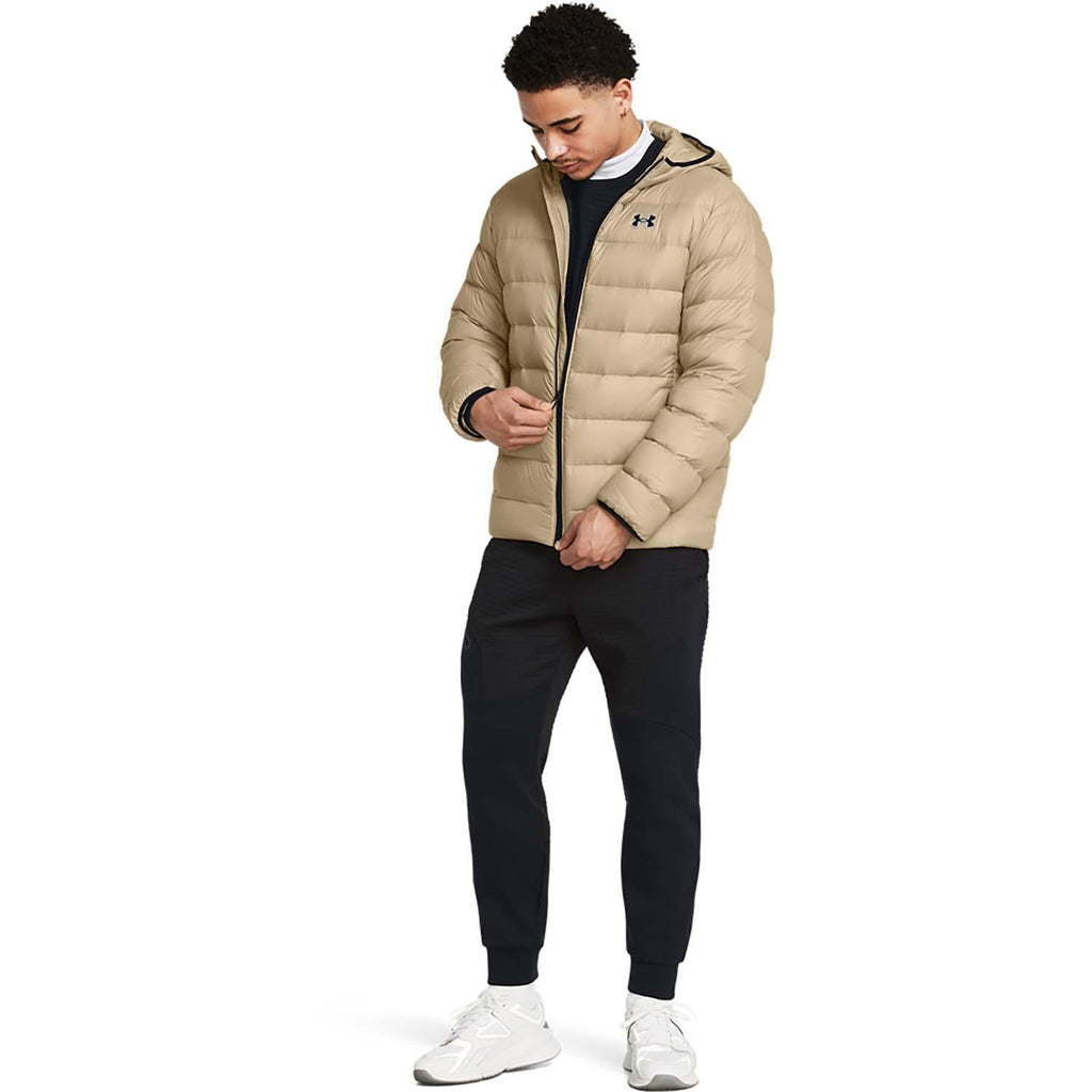 legend down hooded jacket-brn