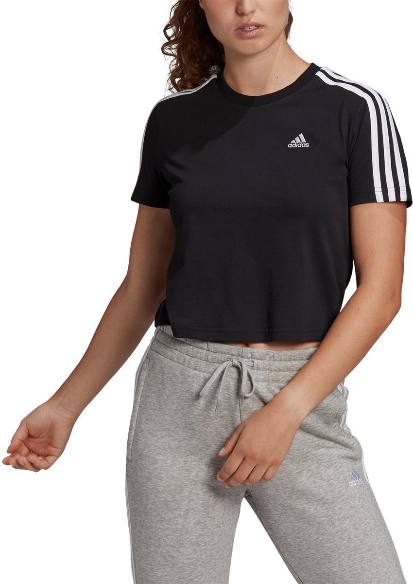 Essentials Loose 3-Stripes Cropped T-shirt