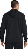 ua armour fleece fz hoodie-blk