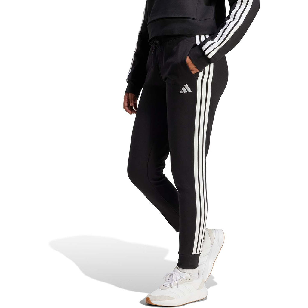 Essentials 3-Stripes Fleece Slim Broek