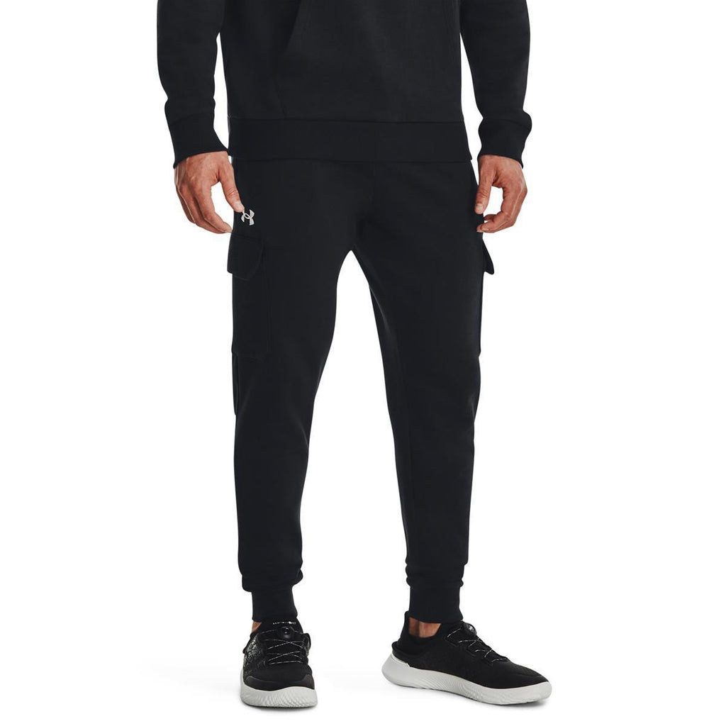 ua rival fleece cargo jogger-blk