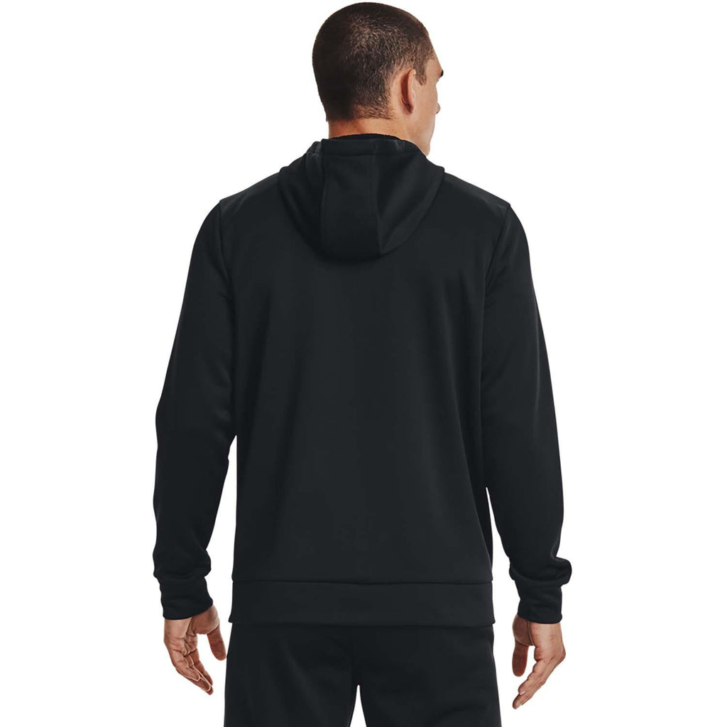 ua armour fleece fz hoodie-blk