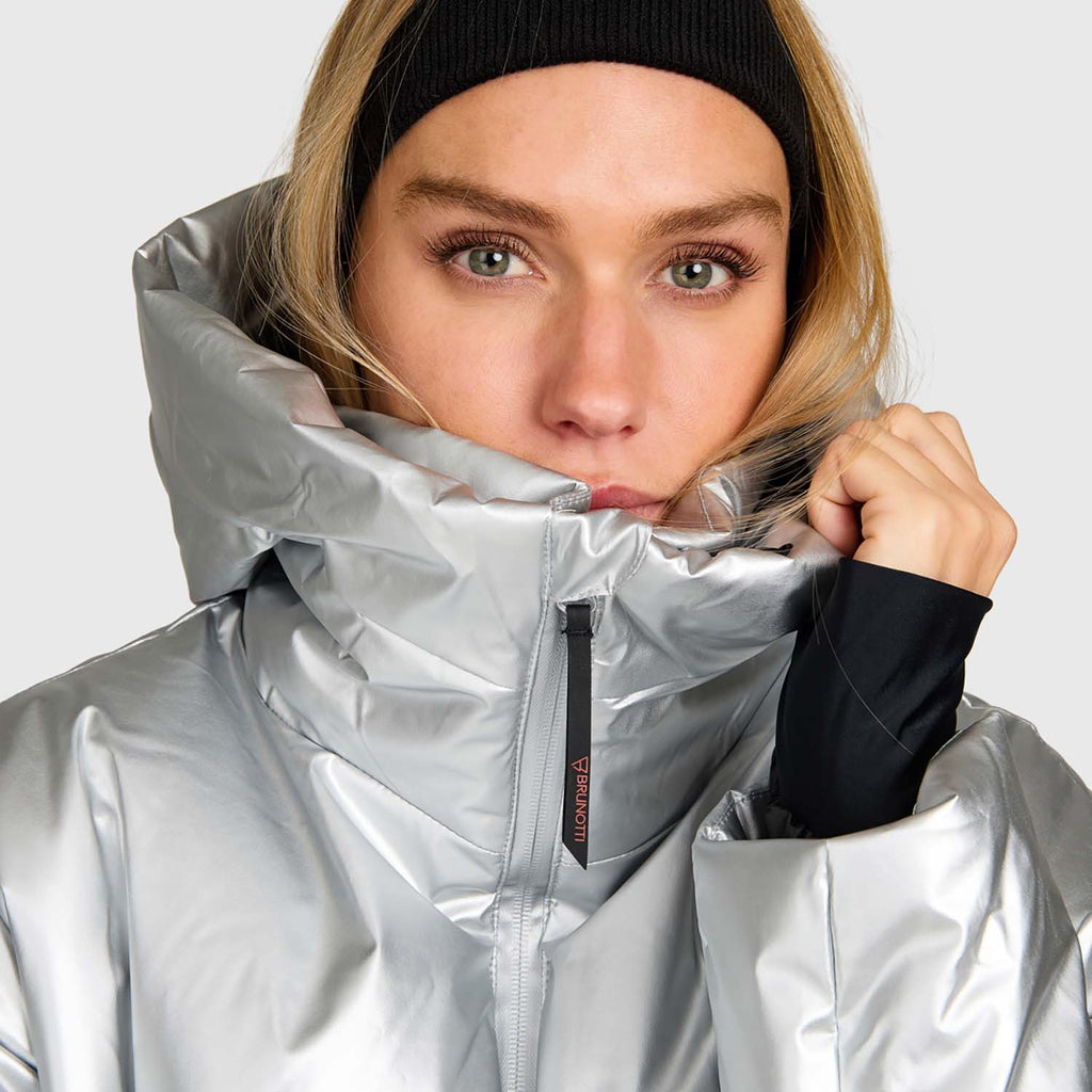 Fiaskia-Metallic Women Snow Jacket