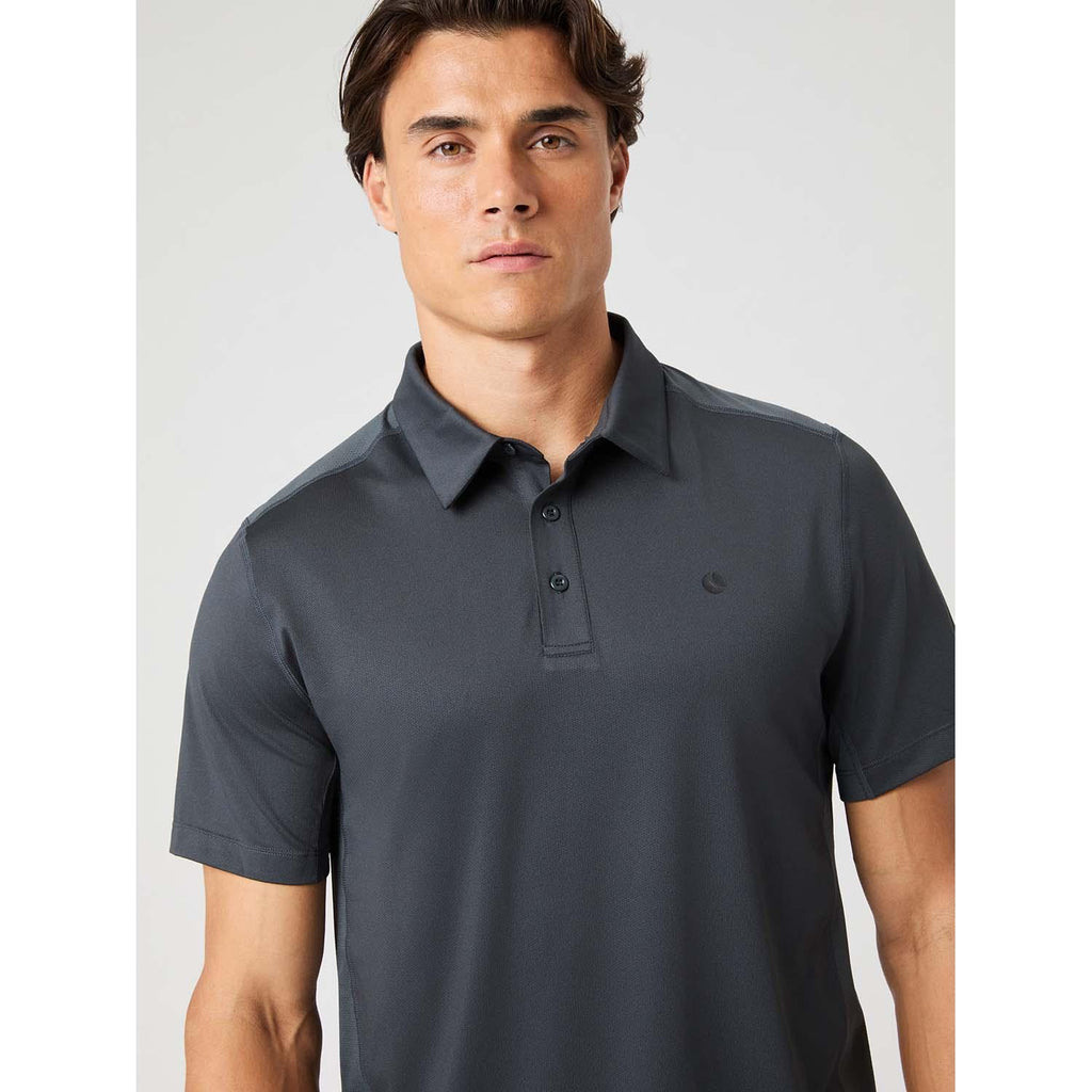 ace mesh panel polo shirt
