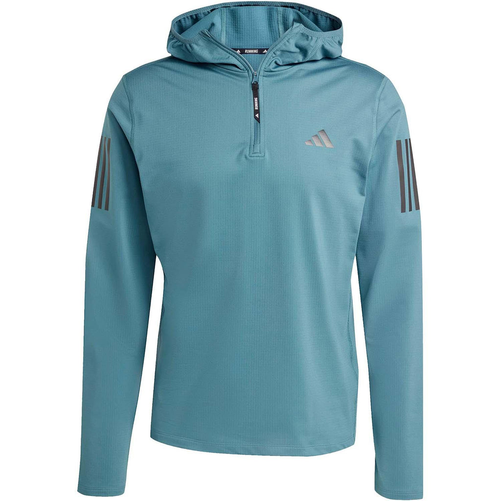 Own The Run Winterized Hoodie Met Halve Rits