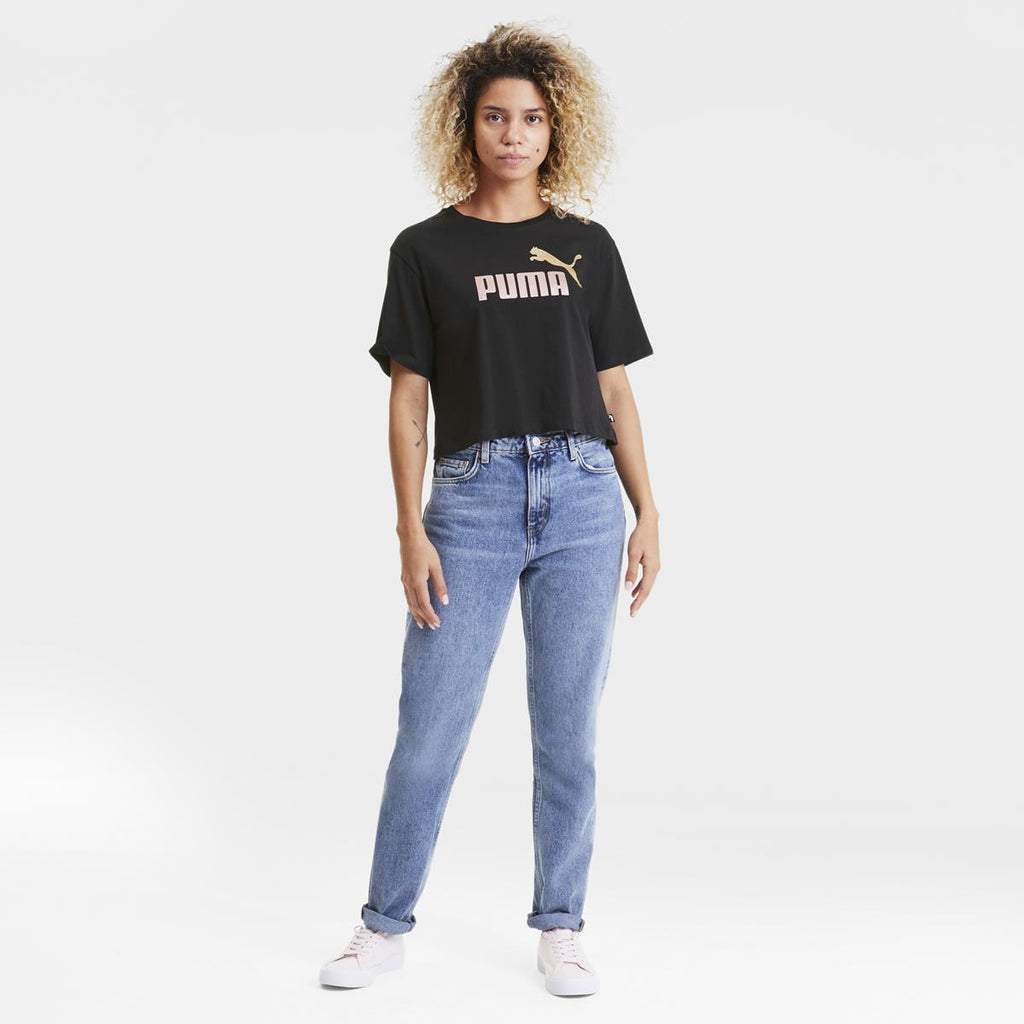 ess   metallic cropped tee