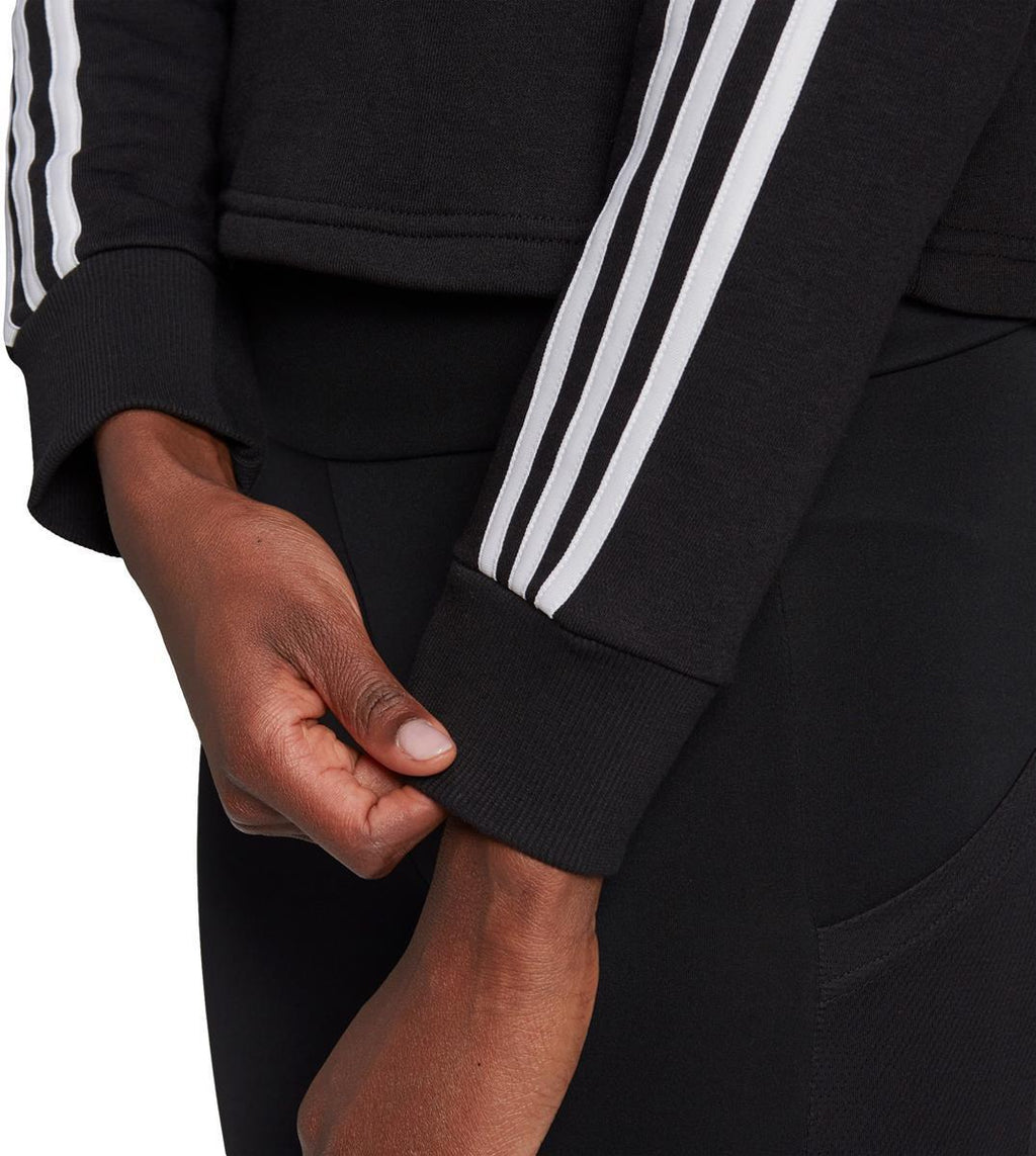 Essentials 3-Stripes Cropped Hoodie