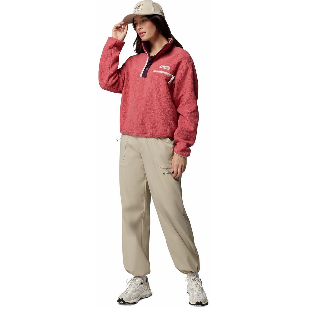 helvetia ii cropped half snap fleece vest