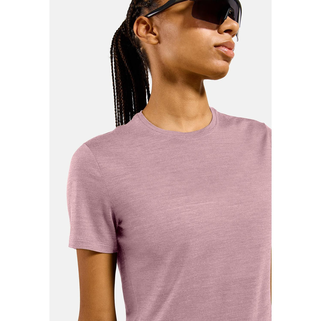 Outdoor T-shirt Crew Neck Short sleeve Merino Tencel Plain Tee