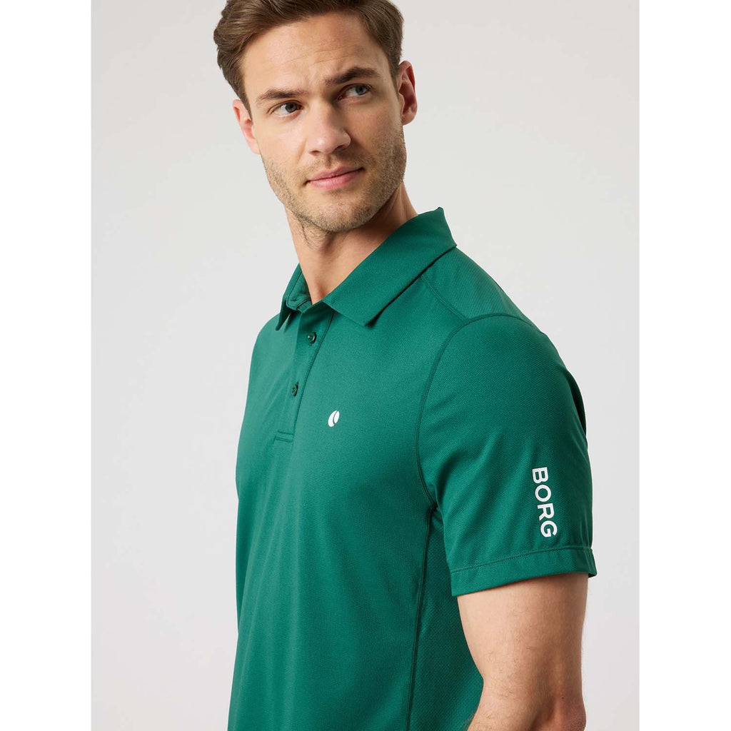 ace mesh panel polo shirt