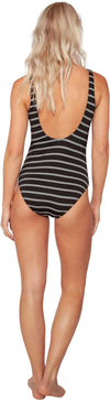 stripey swimsuit