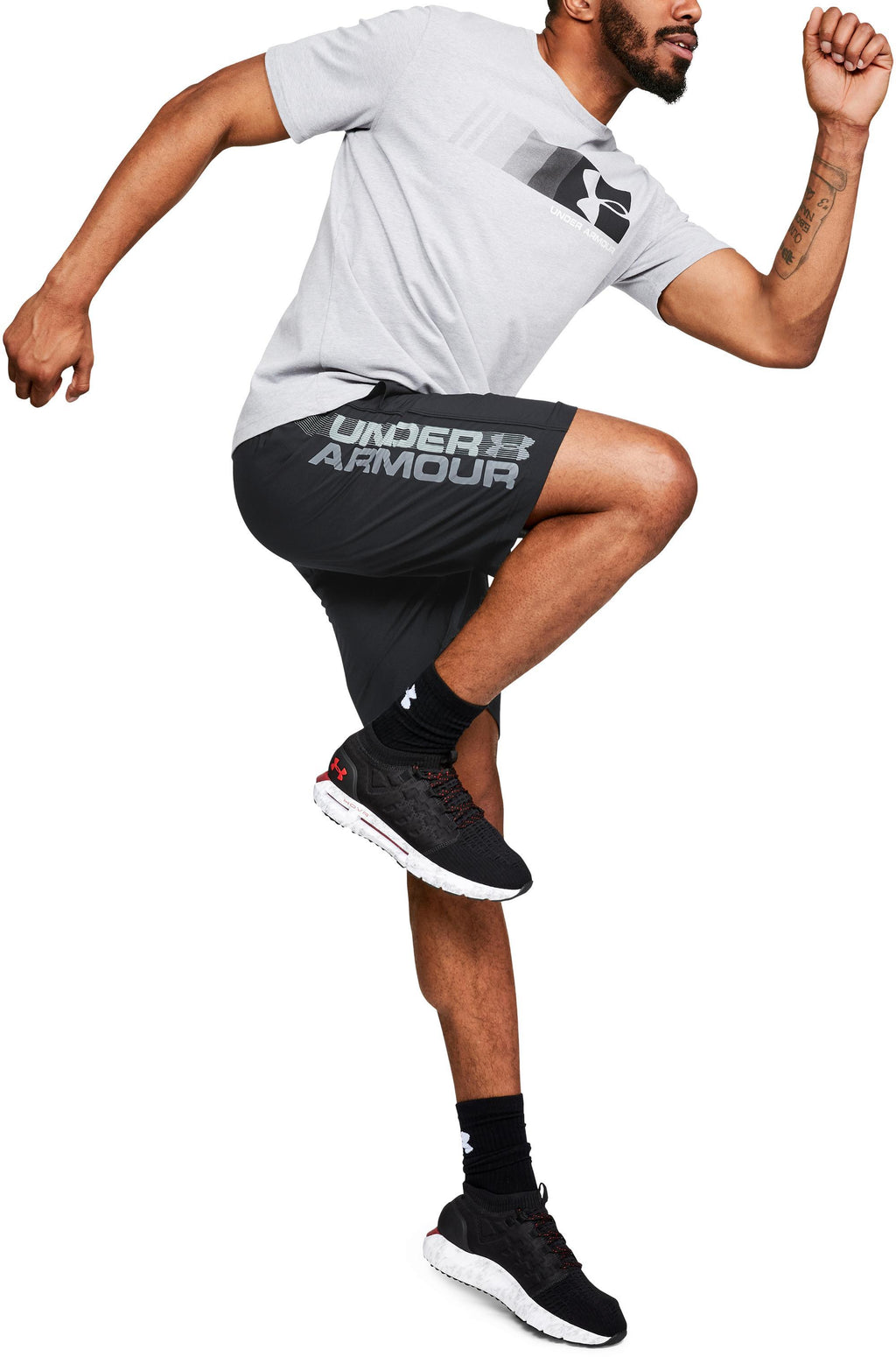 woven graphic wordmark short-blk//zgy