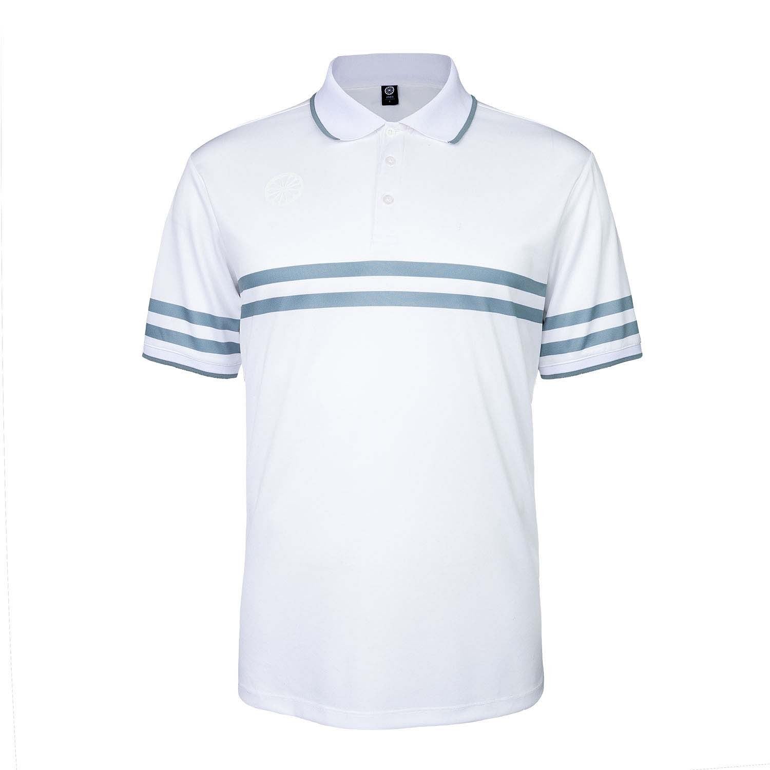men printed stripe polo