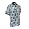 men pique printed polo