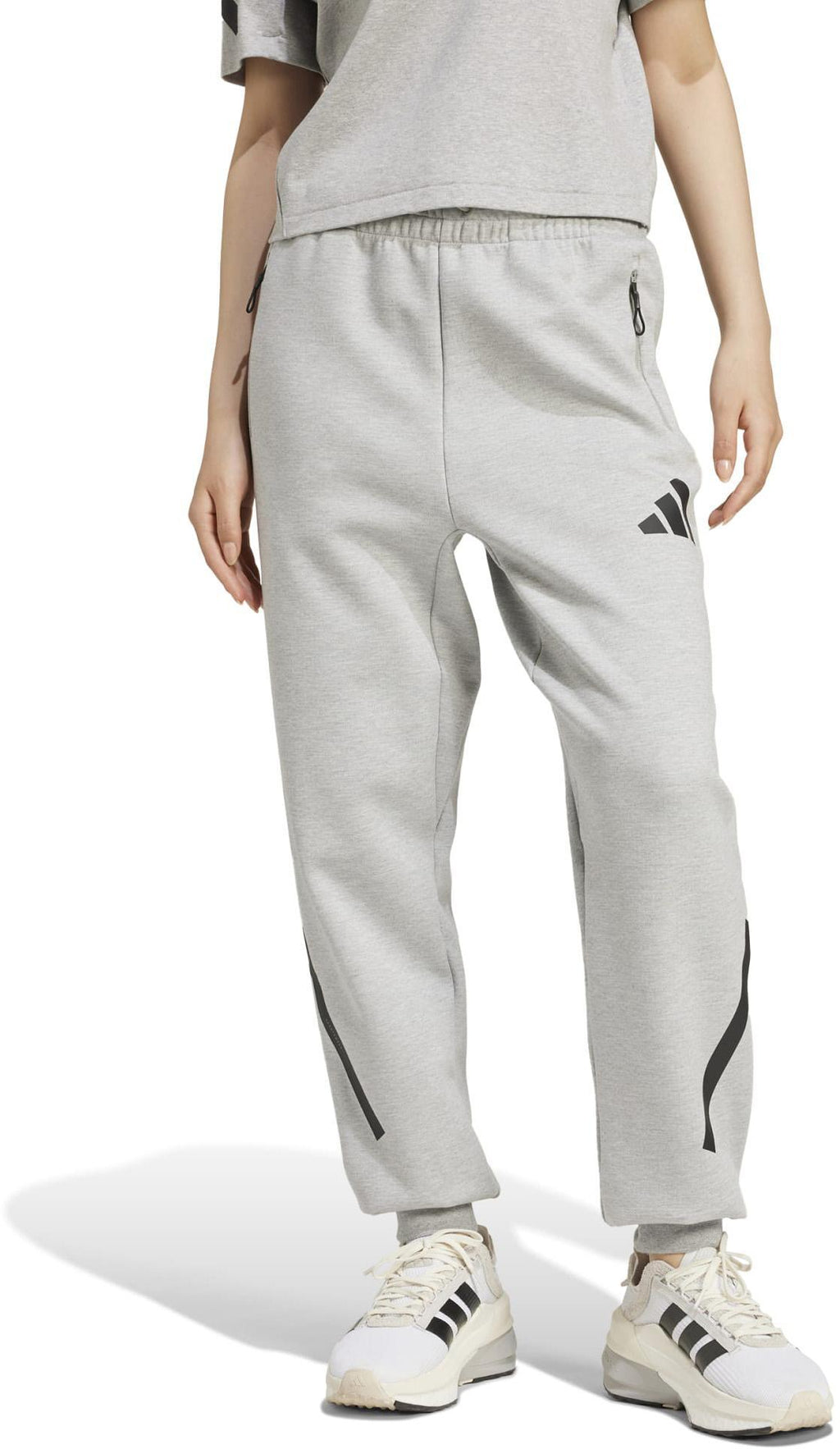 PANTA ADIDAS W INTERL CP ZNE BIANCO
