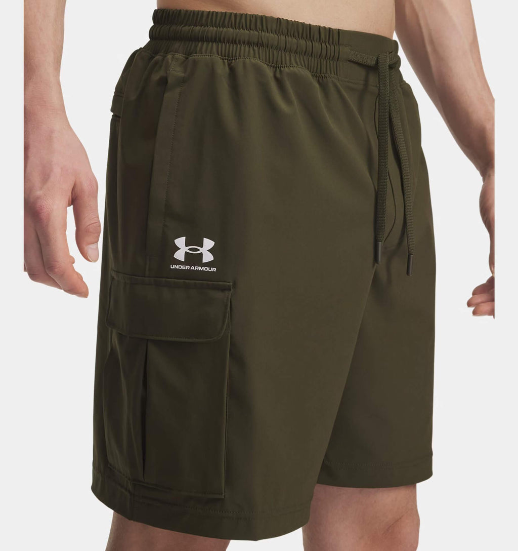 ua vibe woven cargo short-grn