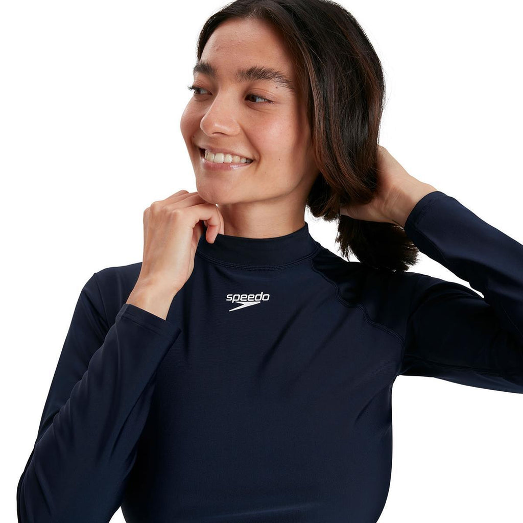 Eco F Long Sleeve Rash Top Bla/whi