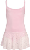 Spaghetti strap leotard, skirt voile, cotton