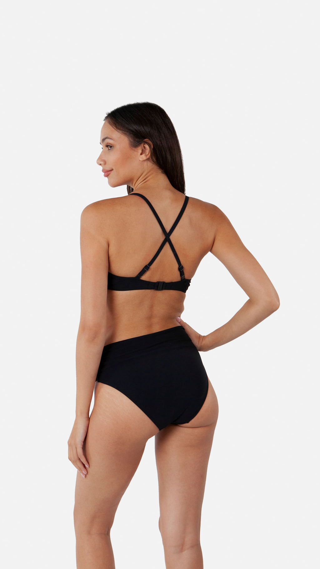 Solid High Waist bikinibroekje