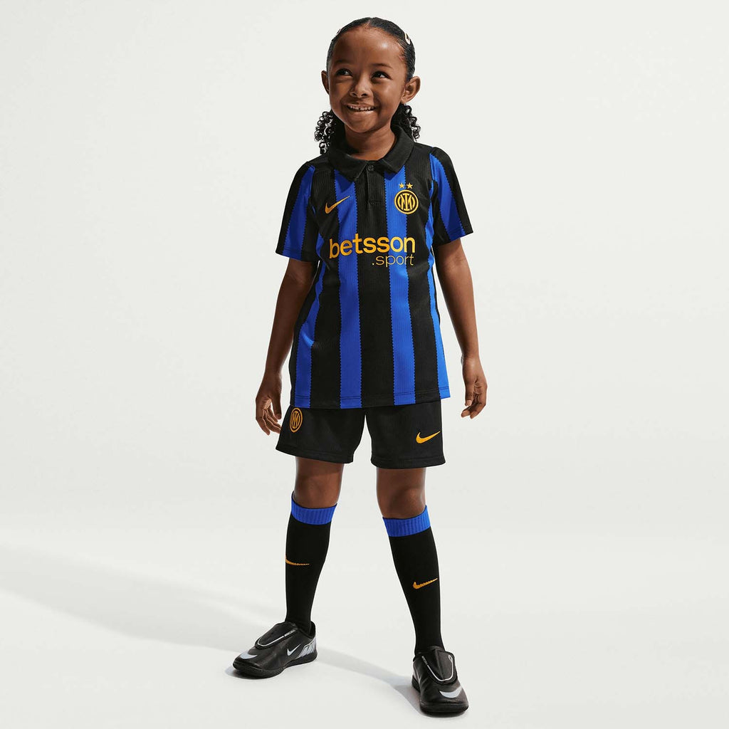 Inter Milan 2026 Stadium Thuis driedelig replicavoetbaltenue voor kleuters