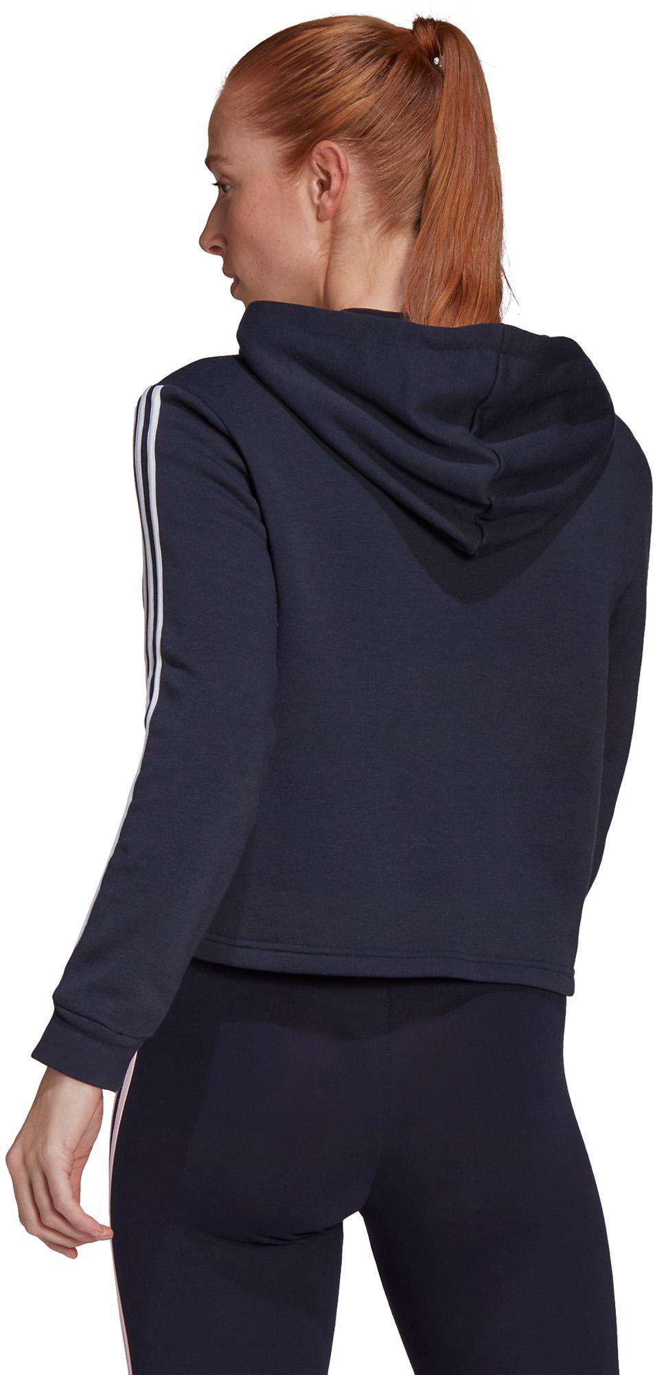 Essentials Logo Colorblock Fleece Cropped Hoodie