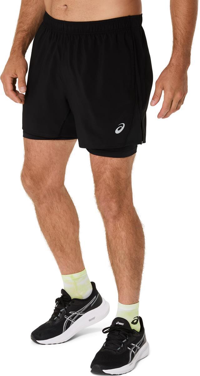 asics core 2n1 5in short