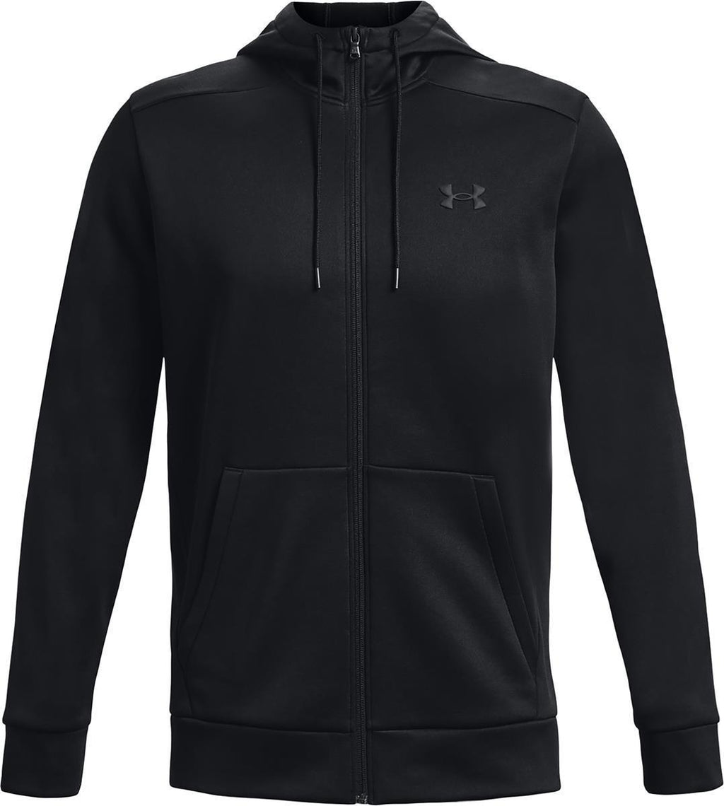 ua armour fleece fz hoodie-blk