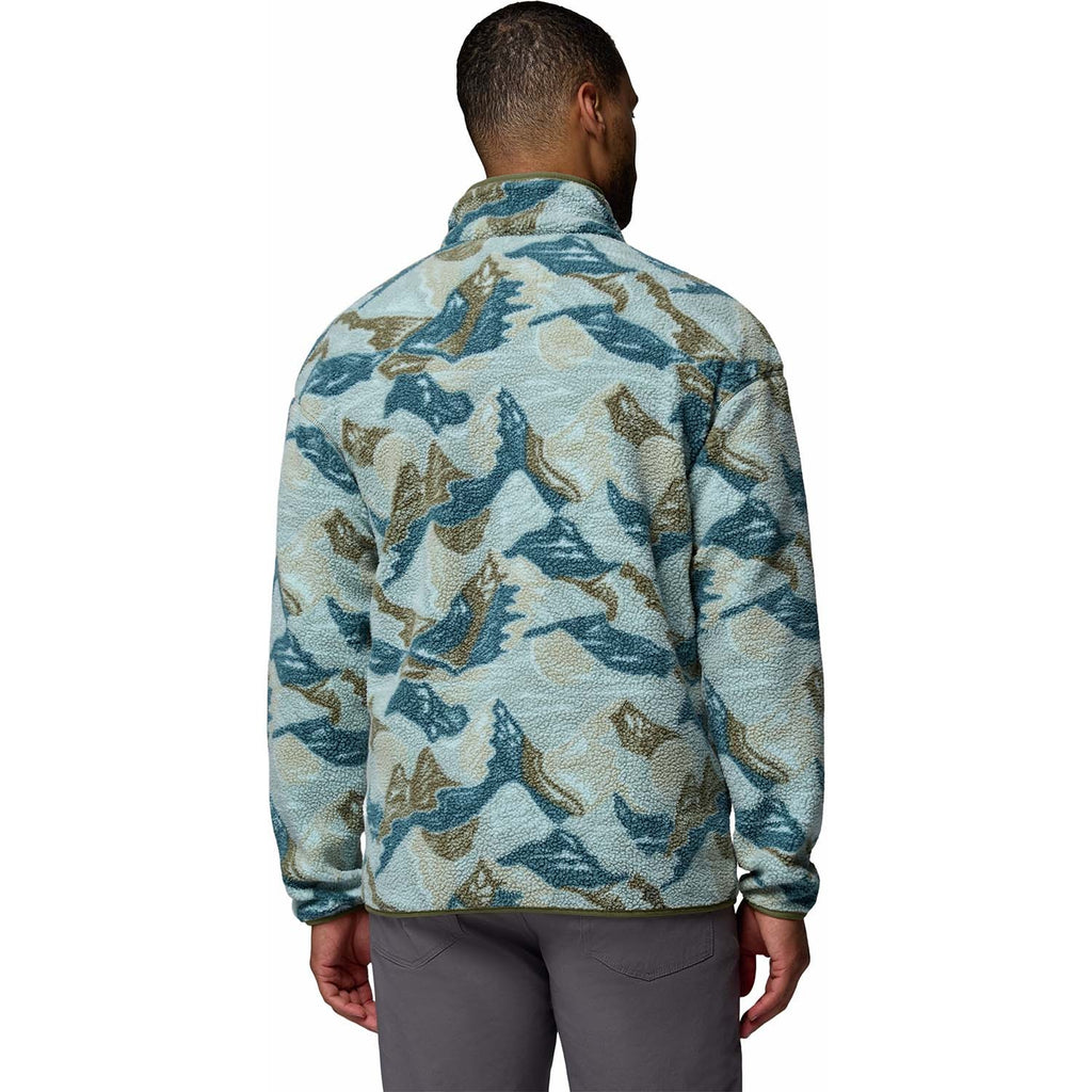 helvetia printed half snap fleece vest