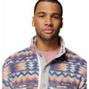helvetia printed half snap fleece vest