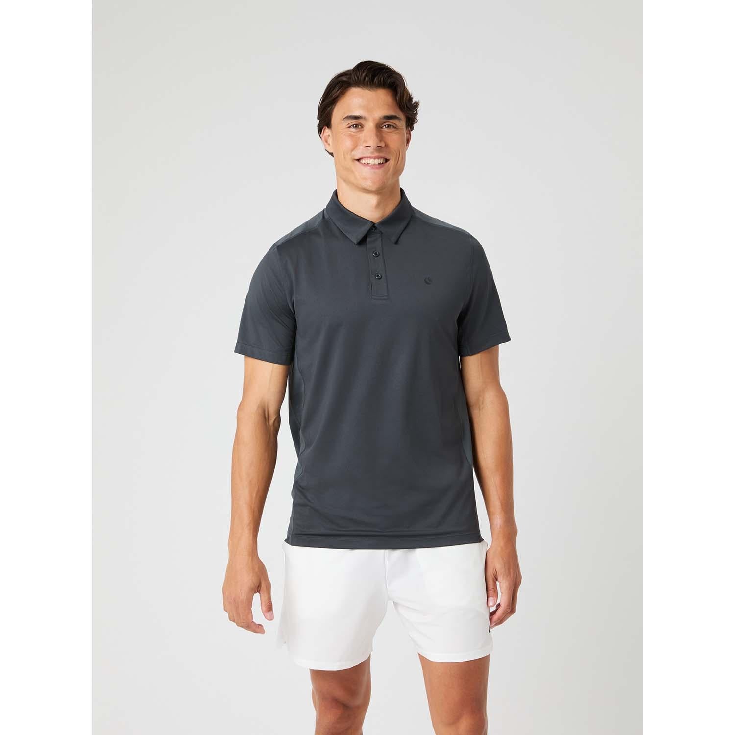 ace mesh panel polo shirt