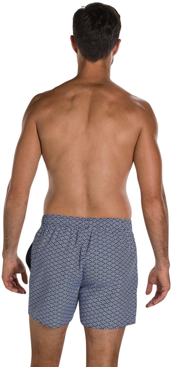 vintage printed 14 nav/whi