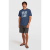 Melange Front Print T-shirt strand