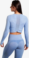 long sleeve seamless crop top