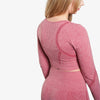 long sleeve seamless crop top