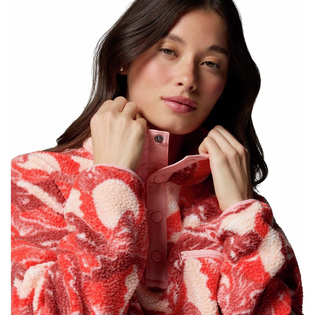 helvetia printed cropped half snap vest