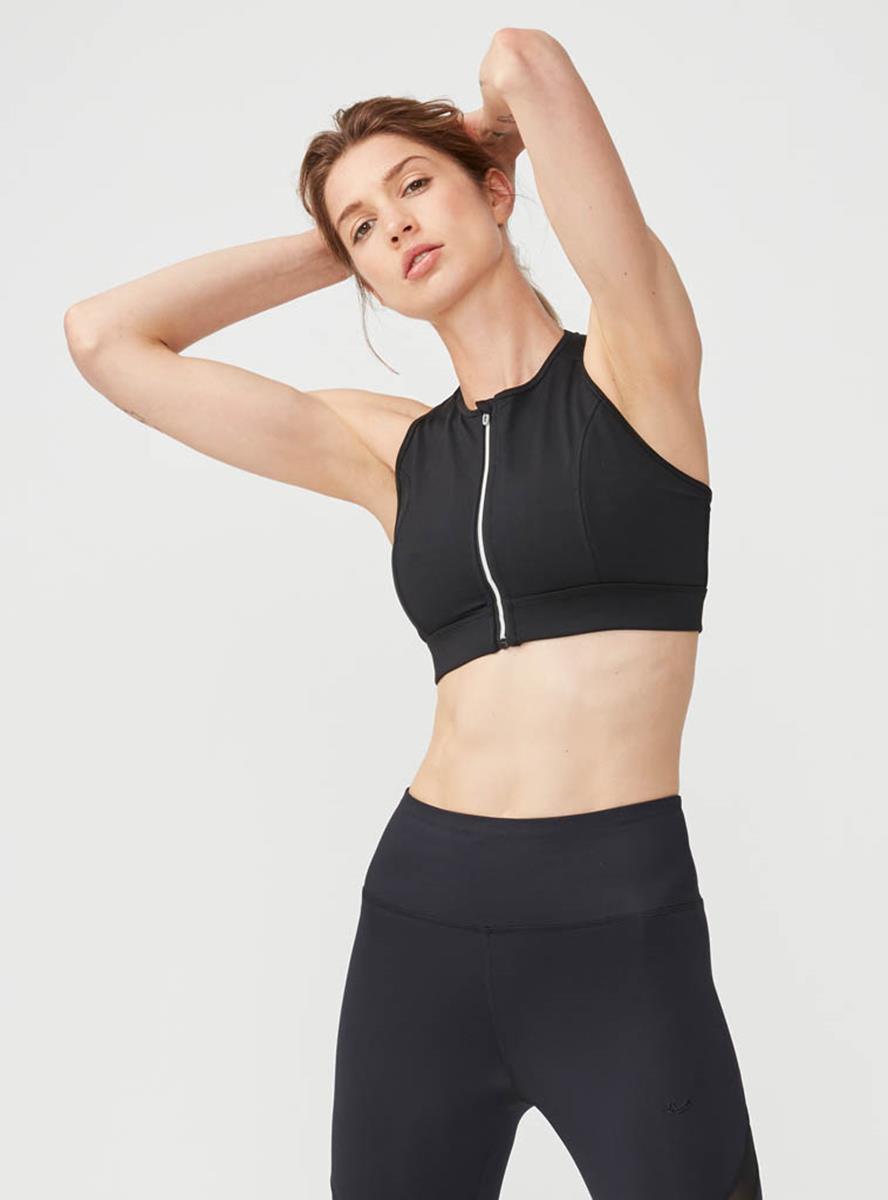 zip sports bra