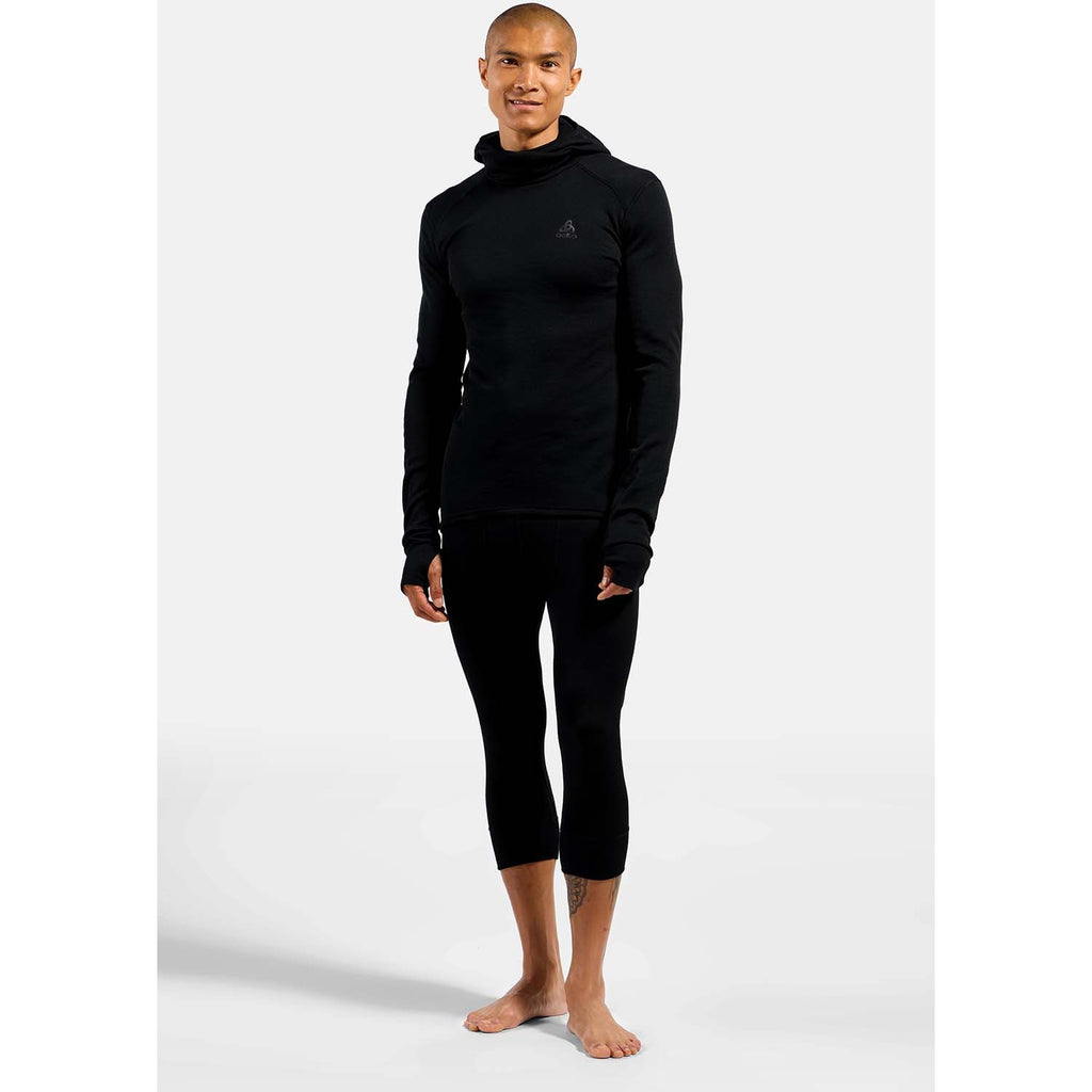 active warm eco base layer shirt with facemask