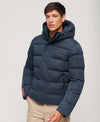 Hooded Microfibre Sports Puffer Jacket