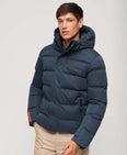 Hooded Microfibre Sports Puffer Jacket