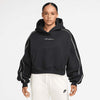 Studio Fleece Oversized Scallop-Trim Hoodie