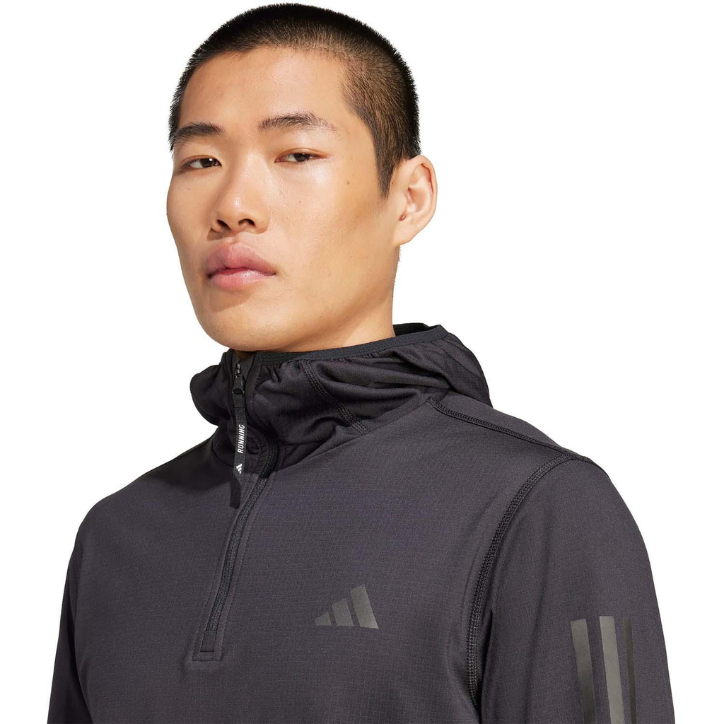 Own The Run Winterized Hoodie Met Halve Rits