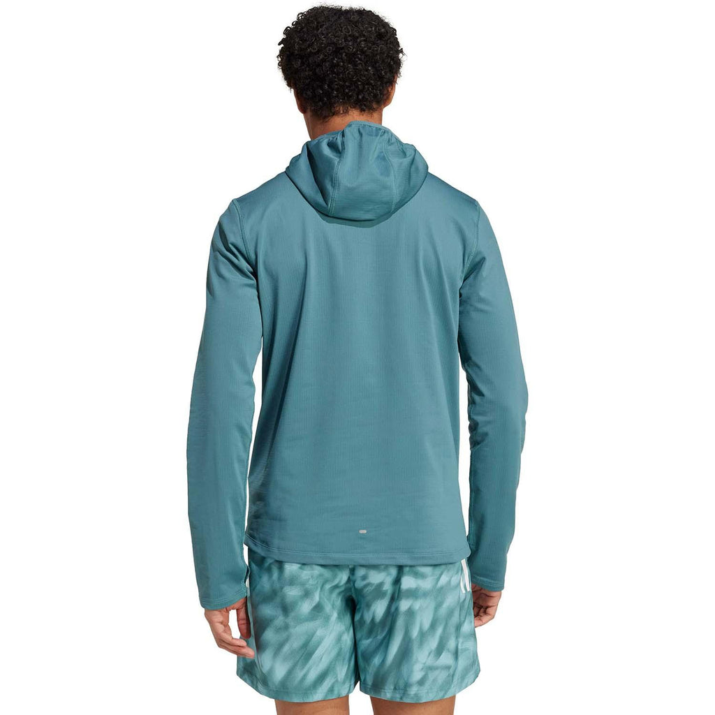 Own The Run Winterized Hoodie Met Halve Rits