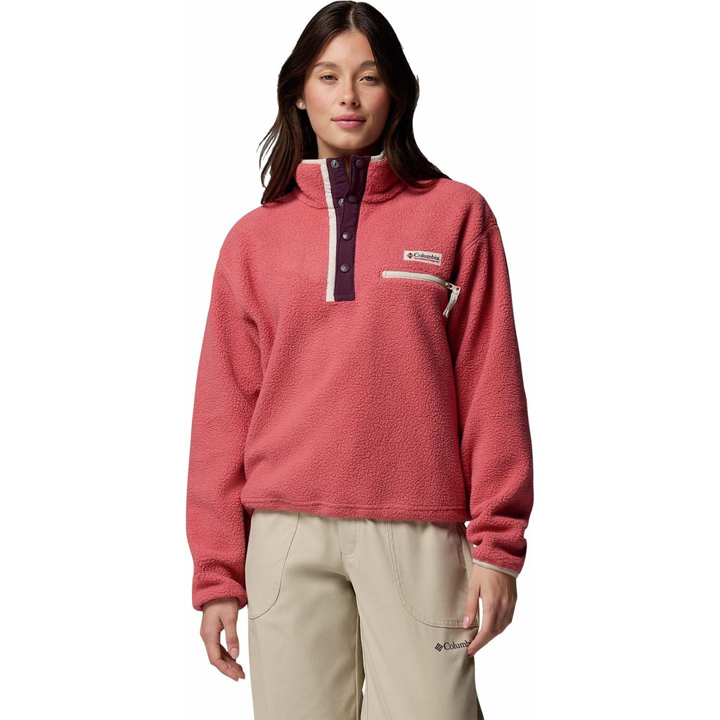 helvetia ii cropped half snap fleece vest