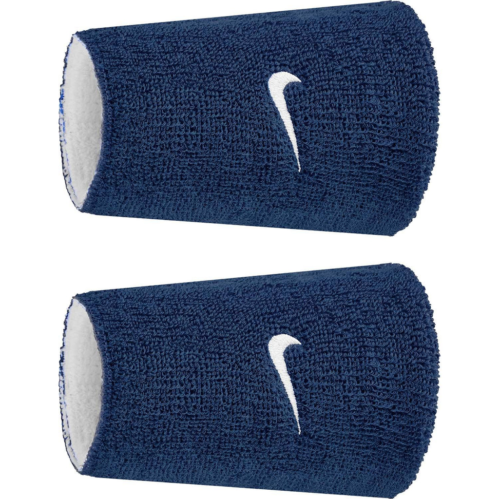 nike swoosh reversible doublewide wristbands 2pk