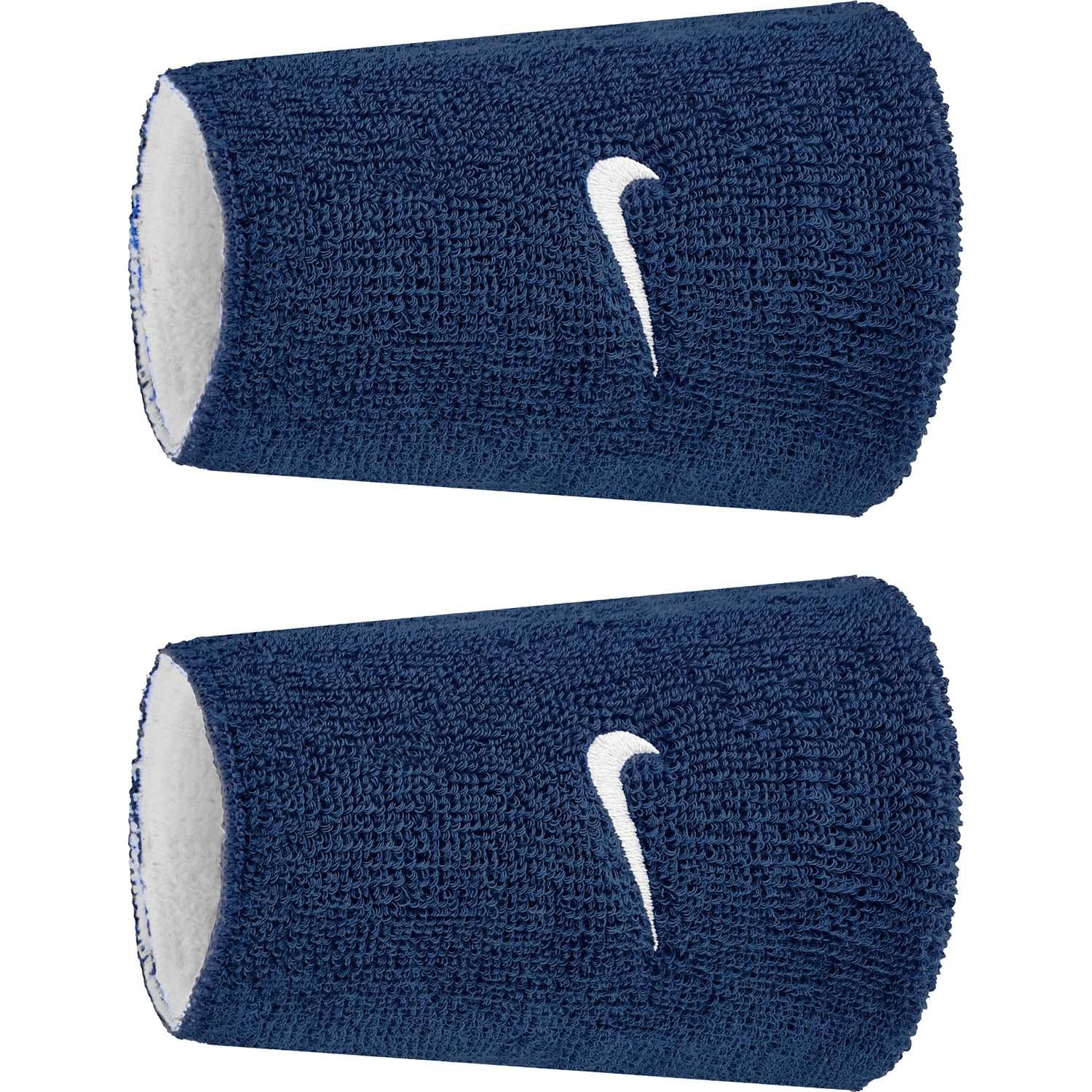 nike swoosh reversible doublewide wristbands 2pk