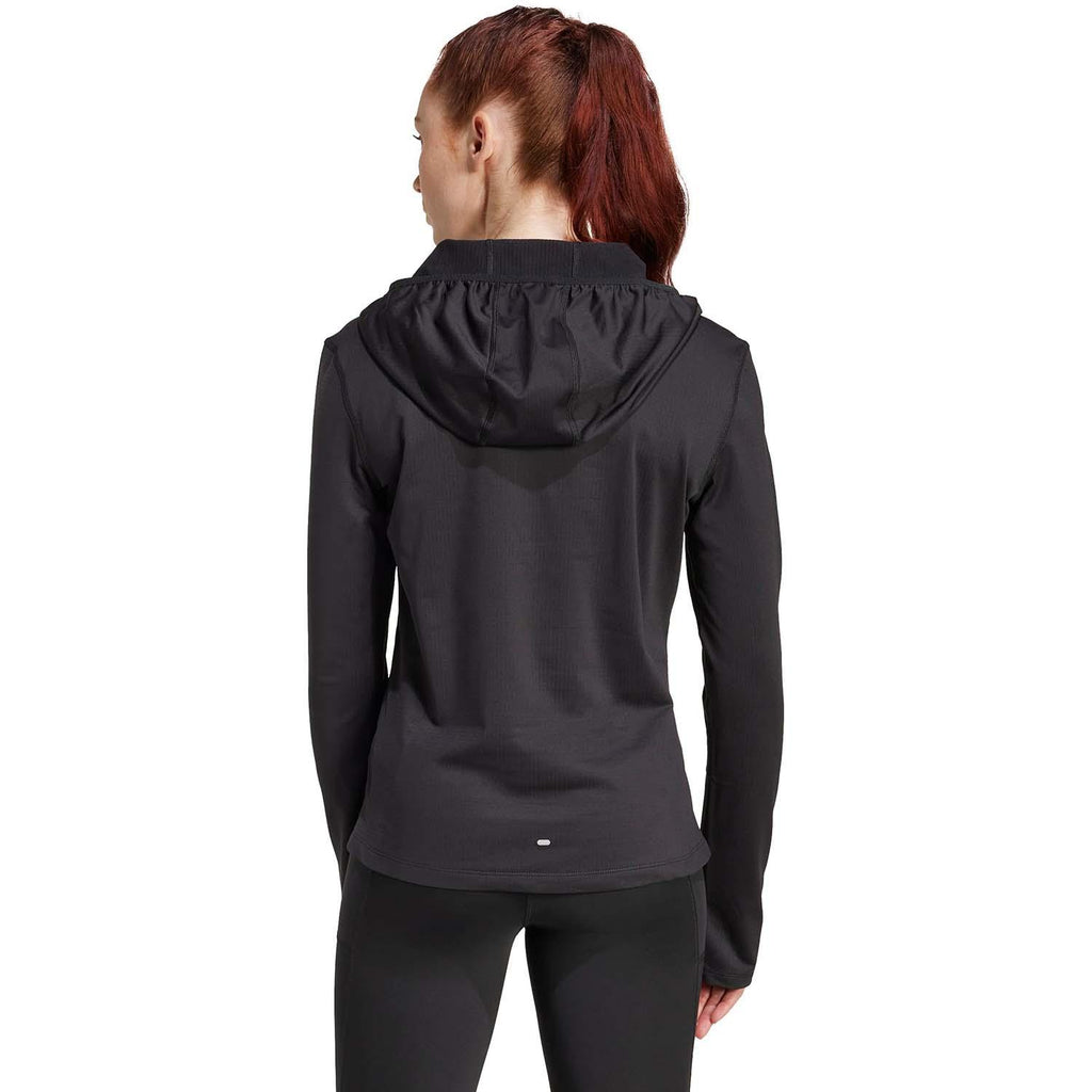 Own The Run Winterized Hoodie Met Halve Rits