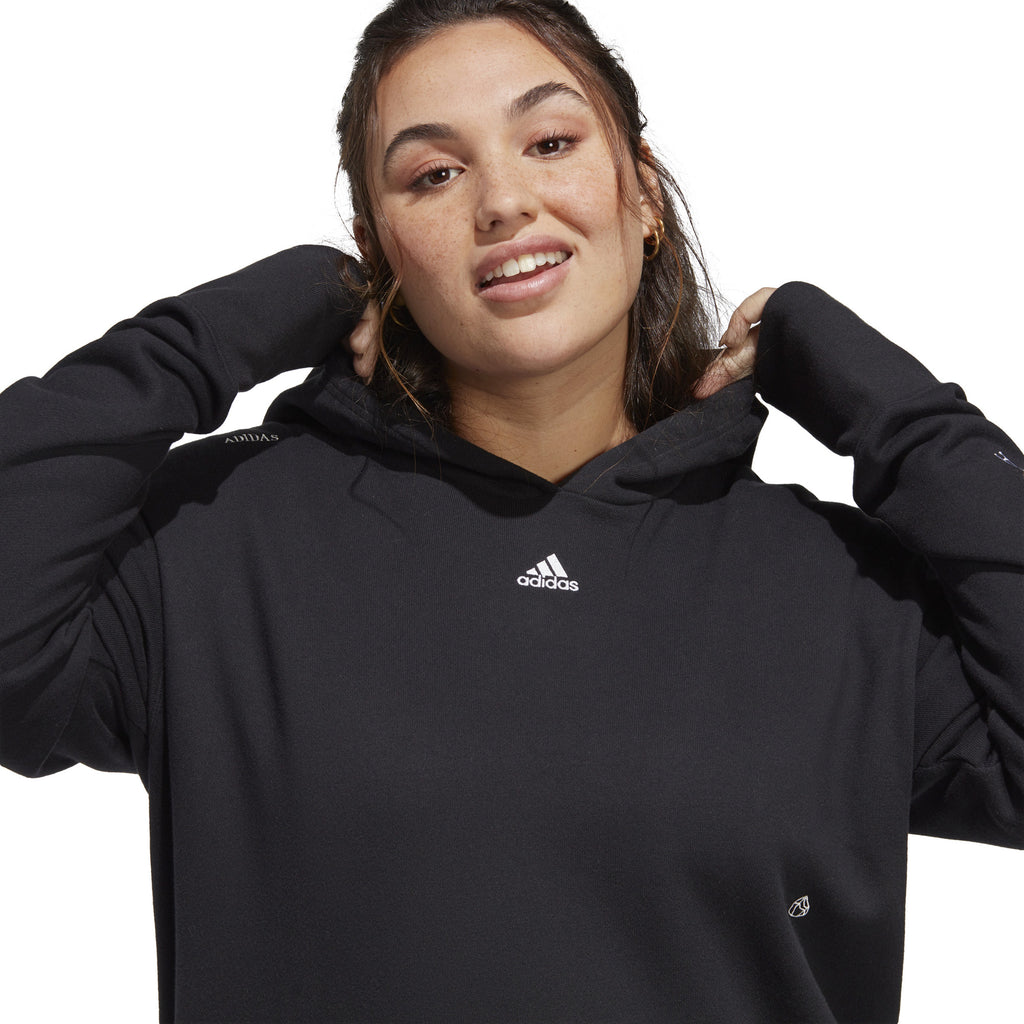 RELAXED HEALING CRYSTALS-INSPIRED GRAPHICS (PLUS SIZE) hoodie