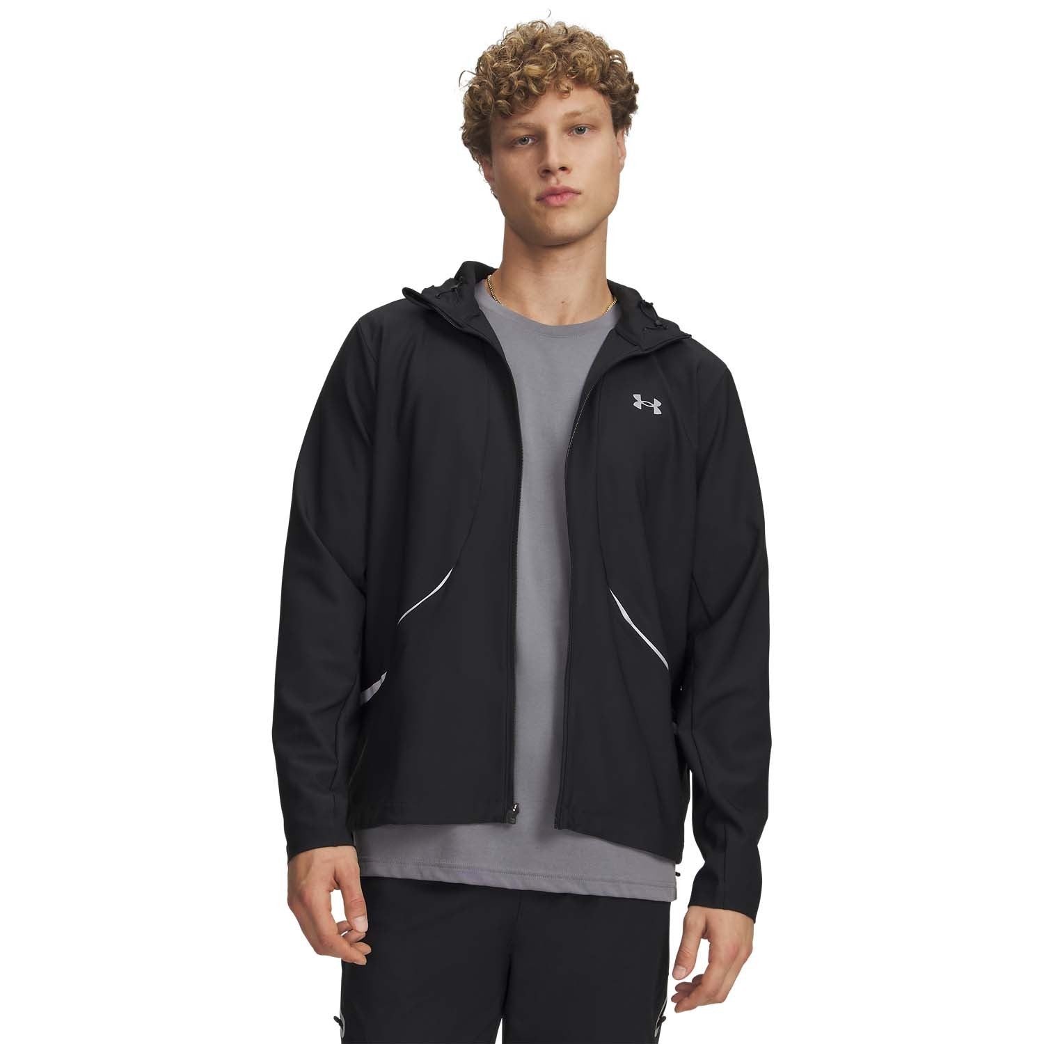 ua unstoppable woven jacket-blk
